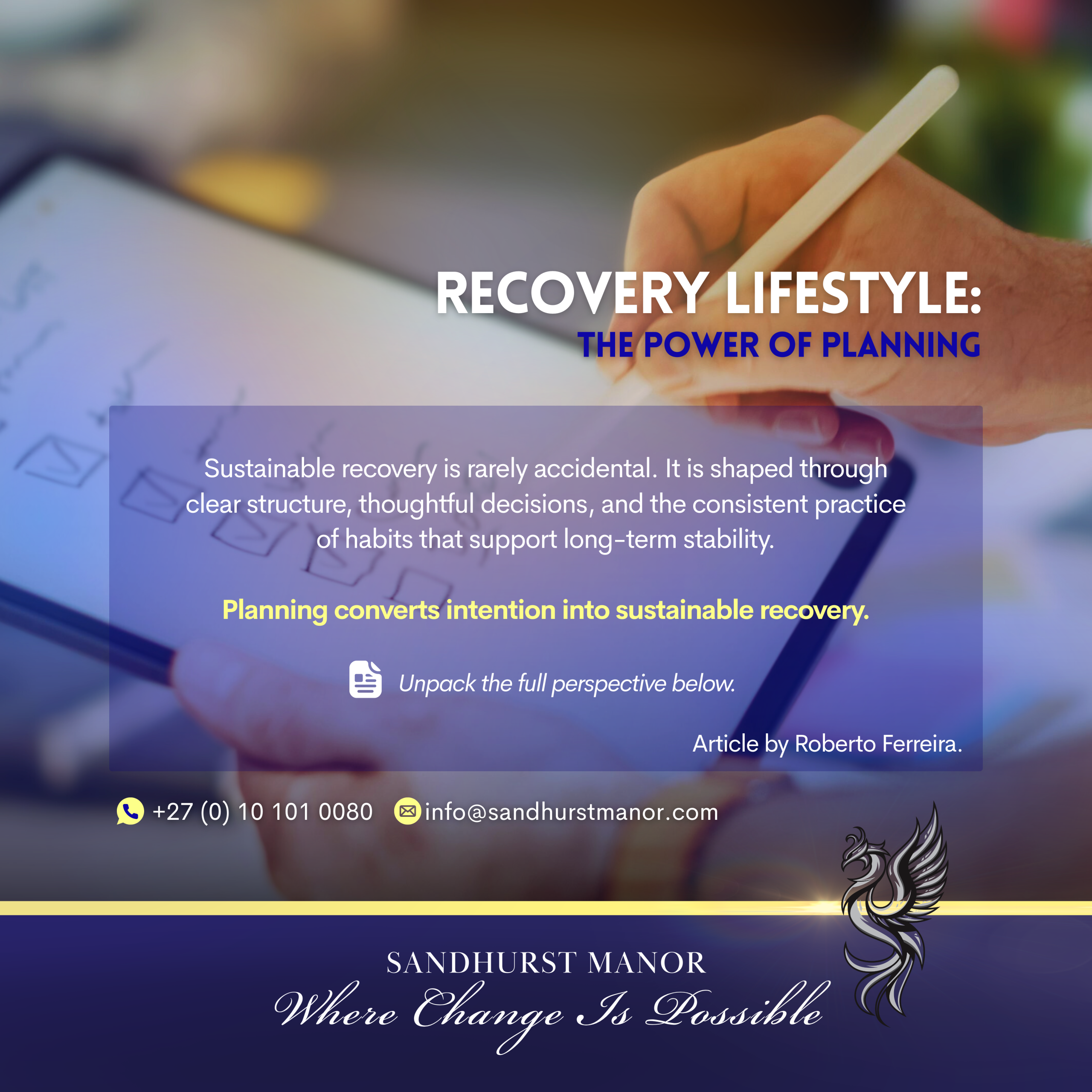 Recovery Lifestyle Planning